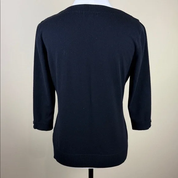 Reitmans Black 3/4 Sleeve V-Neck Cardigan - Picture 3 of 11